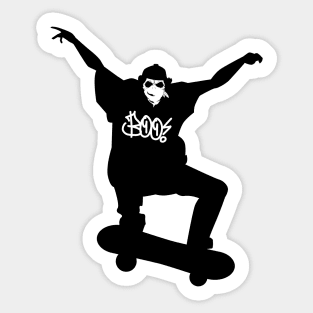 Air Skater Skeleton Face Halloween Boo! Skate Or Die Sticker